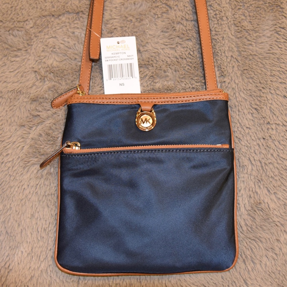 NWT Navy Nylon Crossbody